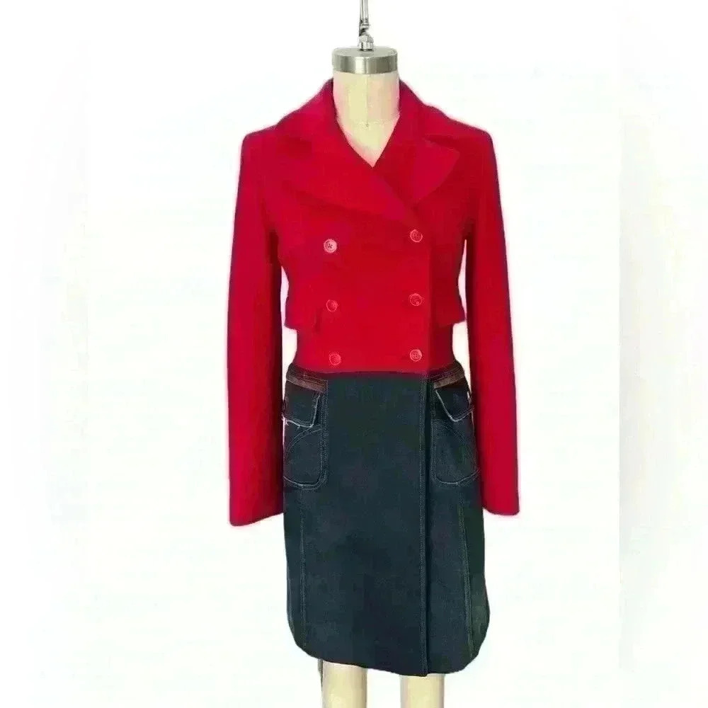 Dolce & Gabbana Wool Denim Coat, Size 40/M
